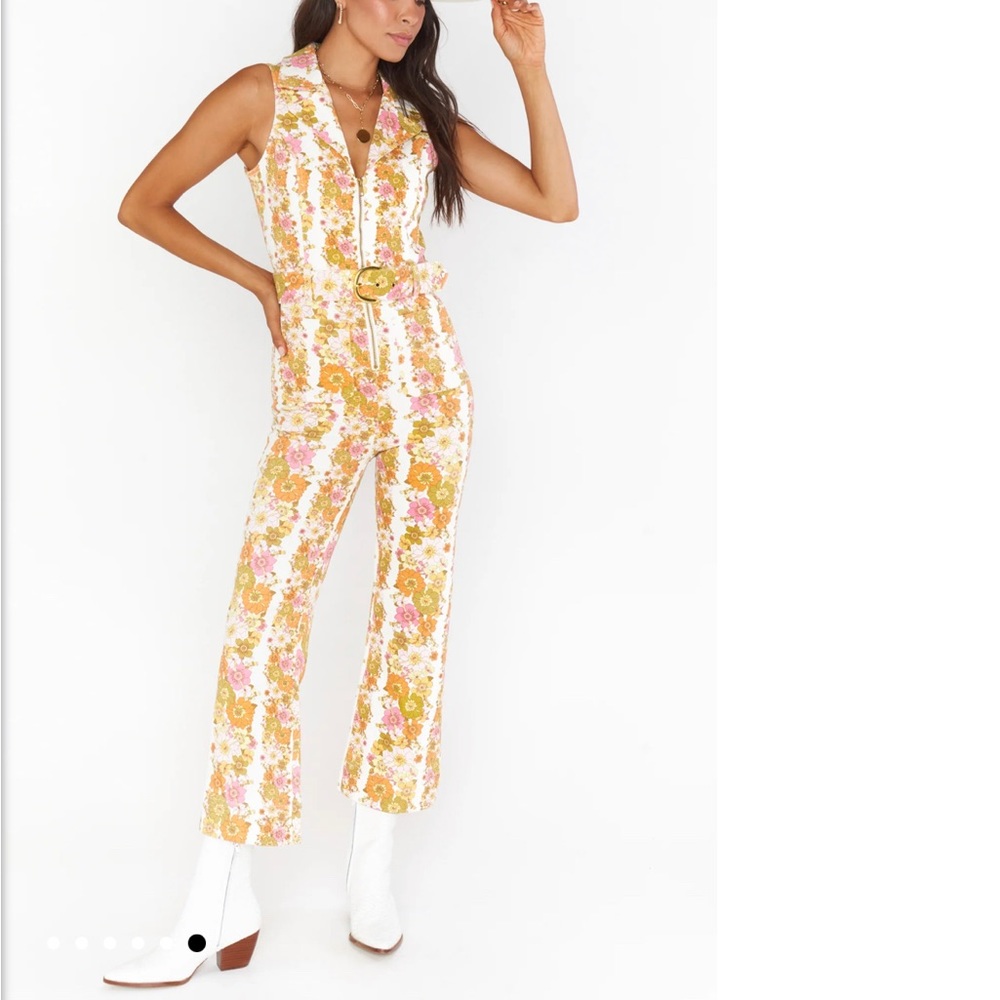 Show Me Your MuMu Jacksonville Cropped retro jumpsuit xs